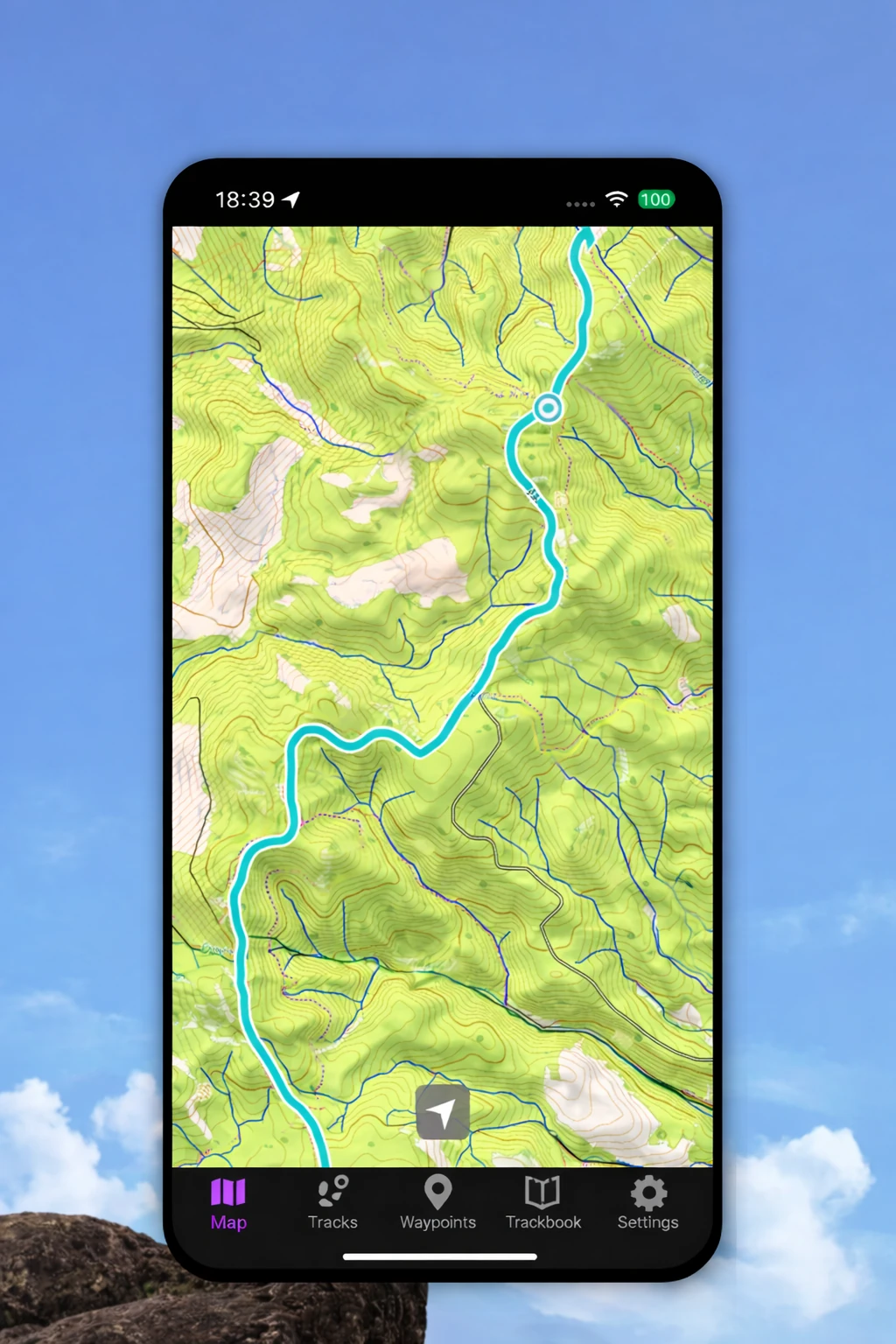 Dispositivo con cartografía de navegación para la salida