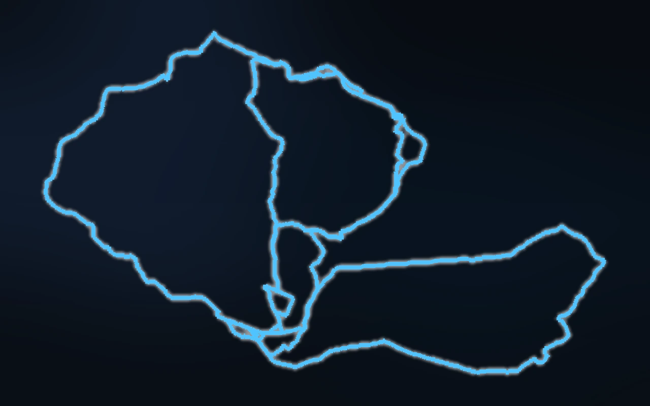 Mapa sugerido de las rutas de 2 horas
